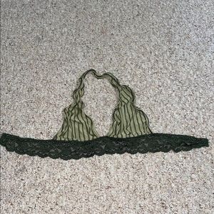 Green top with lace